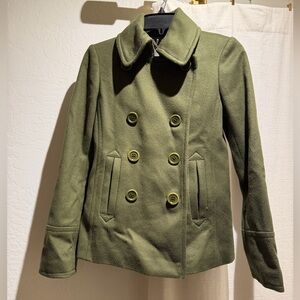 J Crew Nello Gori Peacoat Green Wool Jacket (Women’s Size 0)